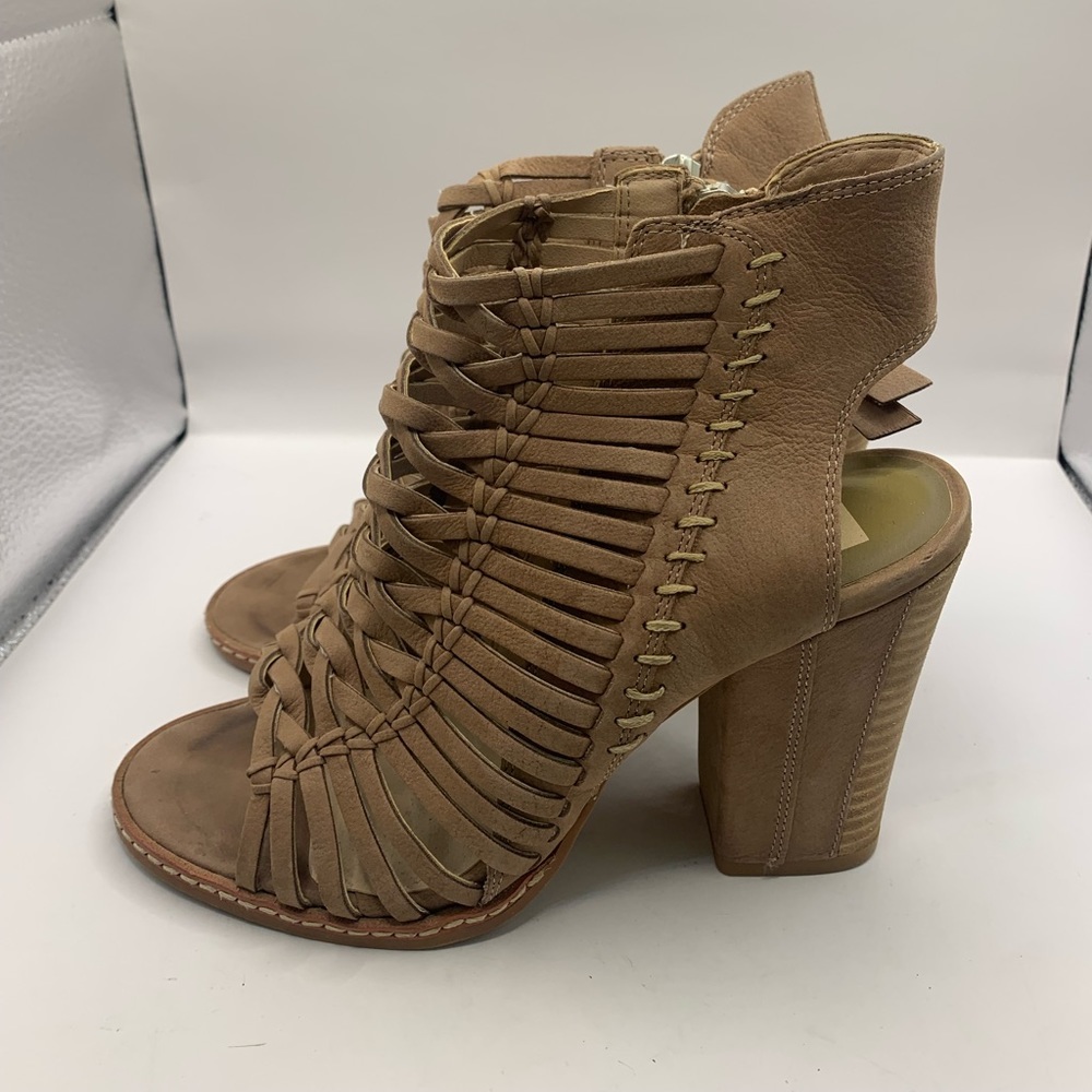 Womens DV by Dolce Vita Chunky Heel Cut Out Heel Peep Toe Sandals size 7.5 - Picture 3 of 7